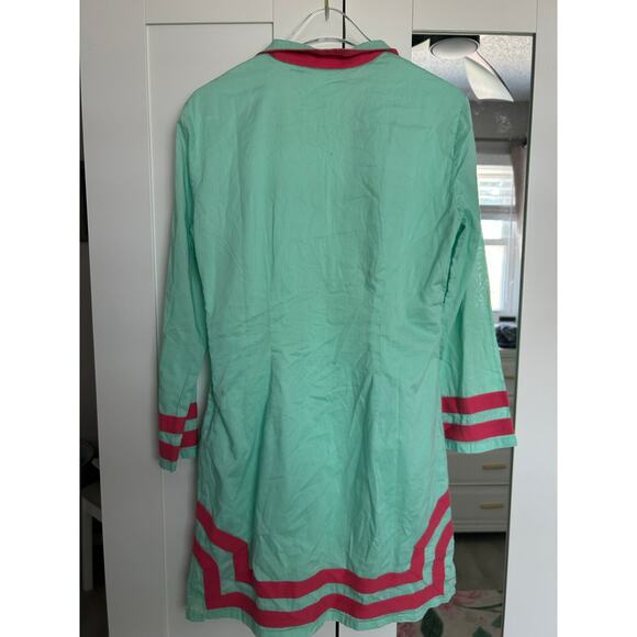 Sail to Sable Embroidered Mini Dress Mint Green Sz Small Coastal Preppy - Picture 6 of 6